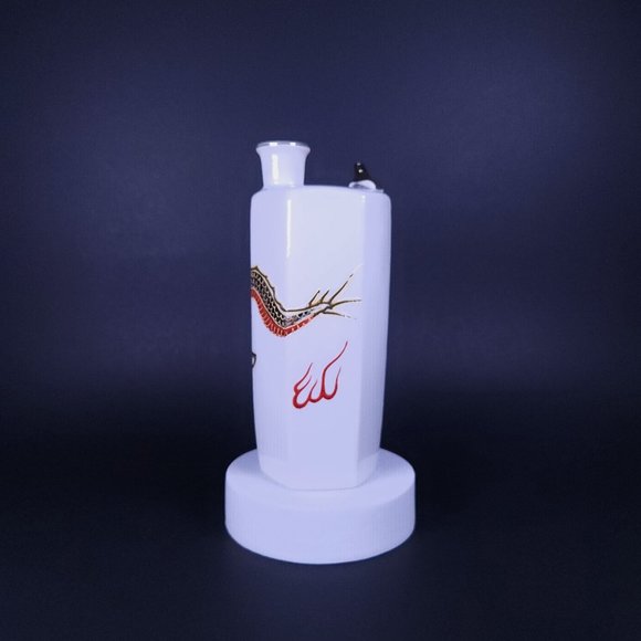 Vintage Japanese Whistling Sake Jug Decanter Dragon Design with Gold Bird - Picture 4 of 9